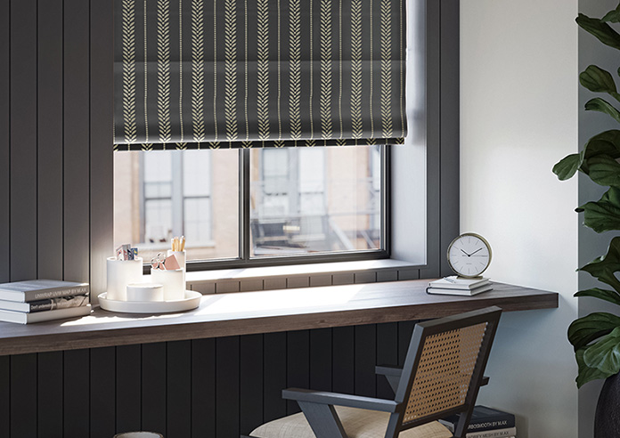 Laurel Stripe, Anthracite - Twist&Fit Roman Blind - Image 5